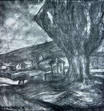 Kohlezeichnung von Karl Angerer: [ohne Titel], in: Ver!(Wien), [2]. Jg., Nr. 24–25 (Oktober 1918), S. 351