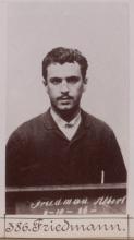 Albert Friedmann. © Staatsarchiv Hamburg, Signatur 331-3-1063: Sammlung von Fotos von Anarchisten für das »Anarchisten-Album«