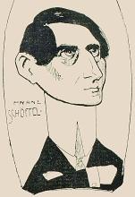 Franz Vinzenz Schöffel. Porträtgrafik von Julius Wudy (1876–1957) in: Neue Freie Worte (Wien), 3., Jg., Nr. 18 (39. Mai 1913)