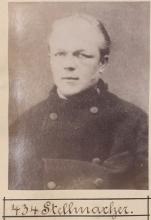 Hermann Stellmacher. © Staatsarchiv Hamburg, Signatur 331-3-1063: Sammlung von Fotos von Anarchisten für das »Anarchisten-Album«