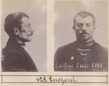 Luigi Lucheni. © Staatsarchiv Hamburg, Signatur 331-3-1063: Sammlung von Fotos von Anarchisten für das »Anarchisten-Album«