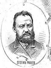 Stefan Pauler. Zeichnung in »Morgen-Post« (Wien) vom 6. April 1884