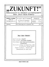 »Zukunft!« Nr. 24 [1]  Wien, 18. September 1913