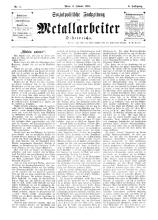 Sozialpolitische Fachzeitung der Metallarbeiter Oesterreichs